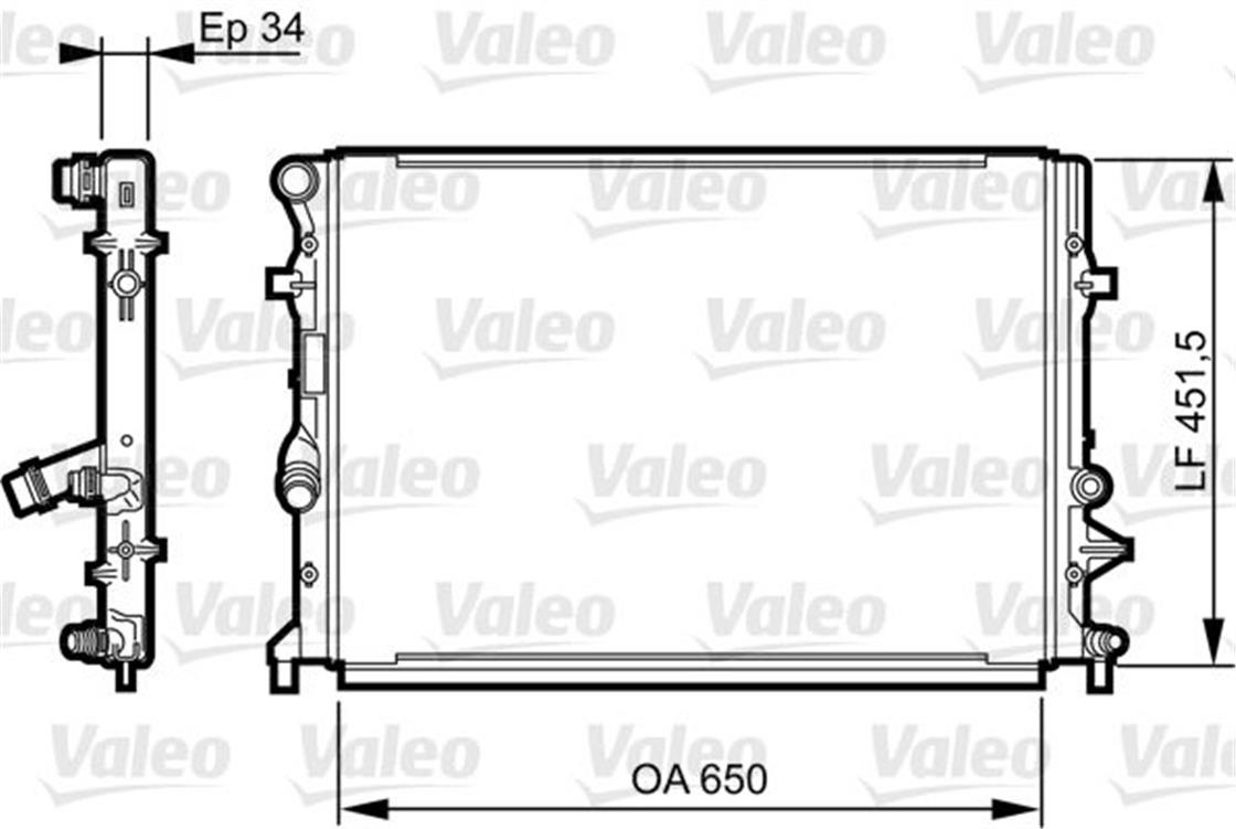 735280VW RADYATÖR JETTA-GOLF 6 1.2 TSİ - VW - OEM 1K0 121 251 CLVALEO