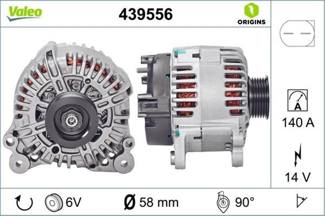 439556VW ŞARZ DİNAMOSU CAYENNE 2010 -A4 2006-2009 - VW - OEM 059 903 023 AVALEO