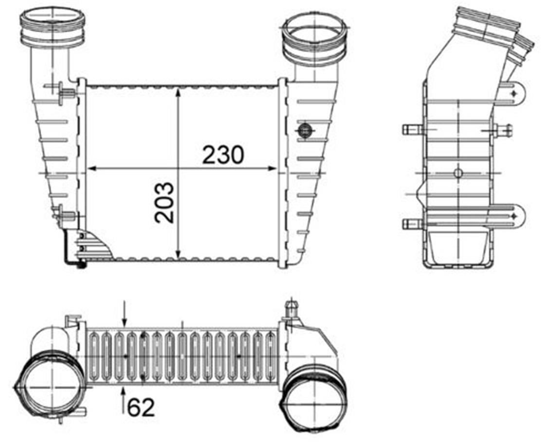CI 347 000SVW TURBO RADYATÖRÜ PASSAT-SUBERB 1.9-2.0 TDI  - VW - OEM 3B0 145 805 DMAHLE BEHR