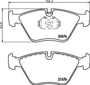 BMW BALATA E46 ÖN 330 - BMW - OEM 3411 3 404 362.,