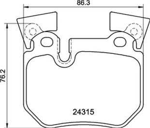 BMW BALATA E90-87 PERFORMANCE ARKA - BMW - OEM 2431501