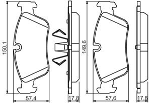 BMW BALATA E90-E87 ÖN - BMW - OEM 34116767147.