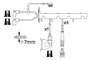 BMW BUJİ KABLOSU M40 - BMW - OEM 12121727855.