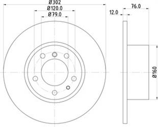 BMW DİSK E34 ÖN DÜZ - BMW - OEM 3411 1 158 042..