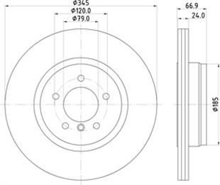 BMW DİSK E65 ARKA         (KAMPANYA) - BMW - OEM 34211166129.