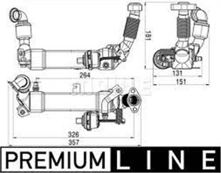 BMW EGZOZ GAZI RADYATÖRÜ E83-E90 3.0-3.5 D - BMW - OEM 1171 7 796 519