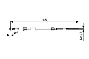 BMW EL FREN TELİ E36 ARKA - BMW - OEM 34401166053.