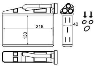 BMW KALORİFER RADYATÖRÜ E39-E53 - BMW - OEM 64118385562.