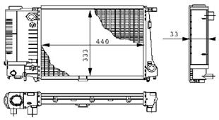BMW RADYATÖR E36  M40-M43 MANUEL KLİMASIZ - BMW - OEM 8MK376711-591