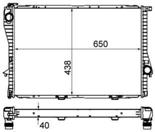 BMW RADYATÖR E39-E38 M54-M52 E39 M5 - BMW - OEM 17111436060