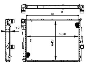 BMW RADYATÖR E46 M43 M52 M47 MANUEL KLİMASIZ - BMW - OEM 17119071517