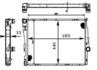 BMW RADYATÖR E46 OTOMATİK ŞANZIMAN - BMW - OEM 17119071518