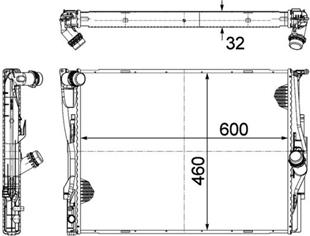 BMW RADYATÖR E90-E87 DÜZ ŞANZIMAN - BMW - OEM 17117559273