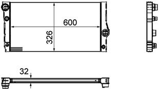 BMW RADYATÖR F10-F01 N54-N55 - BMW - OEM 17117570096
