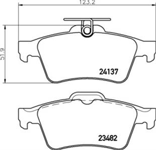 JAGUAR BALATA S-TYPE-XF-XJ ARKA - JAGUAR - OEM C2C27271-C2D23143