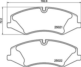 LR BALATA SPORT 3.0 ÖN - LAND ROVER - OEM 2502101-2502201..