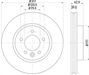LR DİSK SPORT-DİSCOVERY 2.7 ÖN - LAND ROVER - OEM SDB000604.