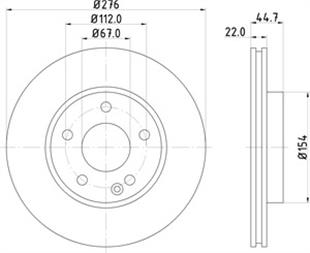 MB DISK 169 ON HAVALI BENZINLI 276 CAP - MERCEDES - OEM 1694210112..