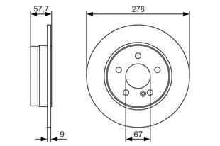 MB DISK 204 ARKA 278 mm. - MERCEDES - OEM 2044230512..