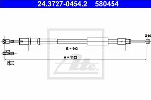 MB EL FREN TELİ 639 - SAĞ ARKA - MERCEDES - OEM 6394270538