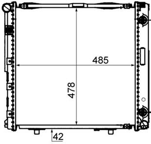 MB RADYATÖR 124 -200 E  - MERCEDES - OEM 1245008703.