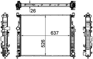 MB RADYATÖR 164 - 251  ML 350 4 MATİK 2005> - MERCEDES - OEM 251 500 00 03