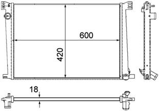 MİNİ RADYATÖR R56-R60 COOPER-ONE - BMW - OEM 17117535099