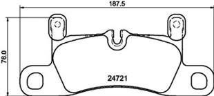 PORSCHE BALATA CAYENNE ARKA 2011 OVAL PİM - PORSCHE - OEM 2472101.,.