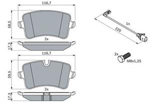 VW BALATA A6 ARKA 2009> TEK FİŞLİ - VW - OEM 4G0698451