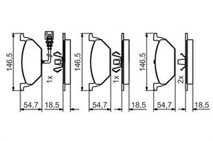 VW BALATA GOLF 4 ÖN FİŞLİ - VW - OEM 1J0698151D..