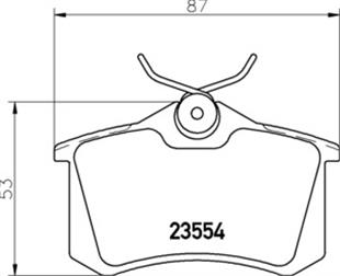 VW BALATA GOLF PASSAT ARKA - VW - OEM 2355402..