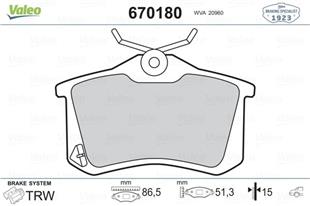VW BALATA PASSAT GOLF 4 ARKA - VW - OEM 1H0 698 451 F.