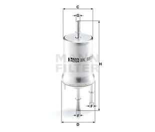 VW BENZİN FİLTRESİ GOLF 5 FSİ 3 BAR  - VW - OEM 6Q0201051B,