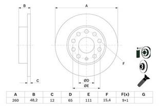 VW DİSK GOLF 5-6 CADDY JETTA ARKA  256 MM. - VW - OEM 1K0615601L.,