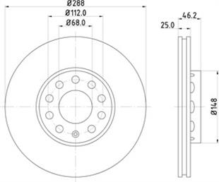 VW DİSK PASSAT ÖN BÜYÜK 288 MM - VW - OEM 4A0 615 301 C,