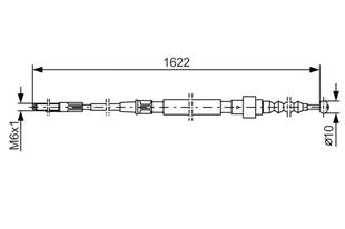 VW EL FREN TELİ GOLF 2 - VW - OEM 191609721F..