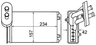 VW KALORİFER RADYATÖRÜ POLO CLS - GOLF 3  - VW - OEM 1H1819031A