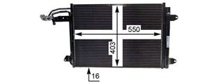 VW KLİMA RADYATÖRÜ CADDY JETTA A3 1.4 FSİ 1.6 TDI - VW - OEM 1K0820411EF