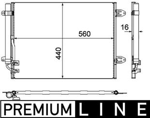 VW KLİMA RADYATÖRÜ PASSAT B6  - VW - OEM 3C0820411C