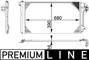VW KLİMA RADYATÖRÜ T5 105-130-174 AXB-AXD - VW - OEM 8FC351317-651