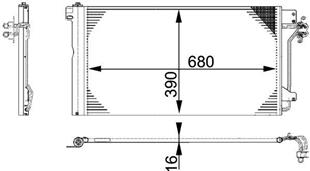 VW KLİMA RADYATÖRÜ T5 105-130-174 AXB-AXD - VW - OEM 8FC351317-651