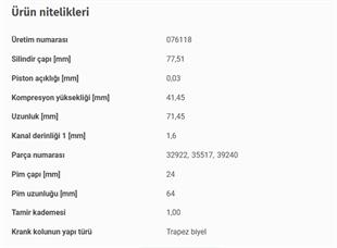 VW PİSTON 1.6 TD 77,51 MM. - VW - OEM 029 79 03