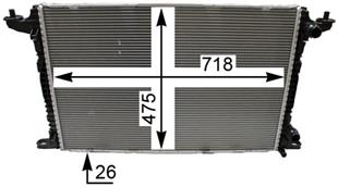 VW RADYATÖR A4 1.4 - 2.0 TFSI 2015> - VW - OEM 8W0121251AK