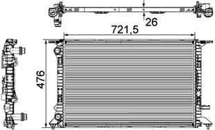 VW RADYATÖR A4-A5-Q5  OTOMATİK - VW - OEM 8K0121251L