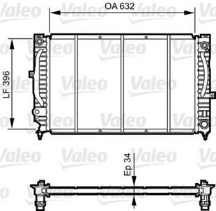 VW RADYATÖR A6-A4 2.4 2.8  PASSAT 2.5 TDİ  96-DÜZ  - VW - OEM 4B0121251K