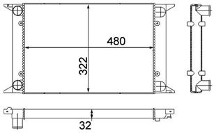 VW RADYATÖR GOLF 1 - VW - OEM 171 121 253 D