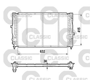 VW RADYATÖR PASSAT OTOMATİK  8MK 376 716-621 - VW - OEM 8D0 121 251 M.