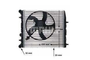 VW RADYATÖR POLO 1.4 16 V FANI İLE BERABER - VW - OEM 8MK376704-601