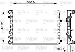 VW RADYATÖR POLO 1.4 16 V  8MK 376 717-701 716-231 - VW - OEM 6Q0 121 253 R- AD-AE