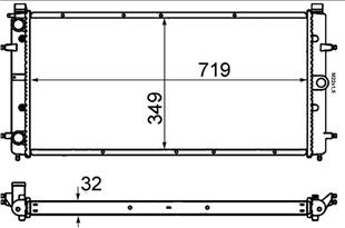 VW RADYATÖR T4  - VW - OEM 701121253K